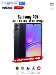 Samsung A05 - 4GB RAM - 128GB Storage - PTA Approved - 12 Months Warranty - Black - The Original Bro Mobiles - TOB42